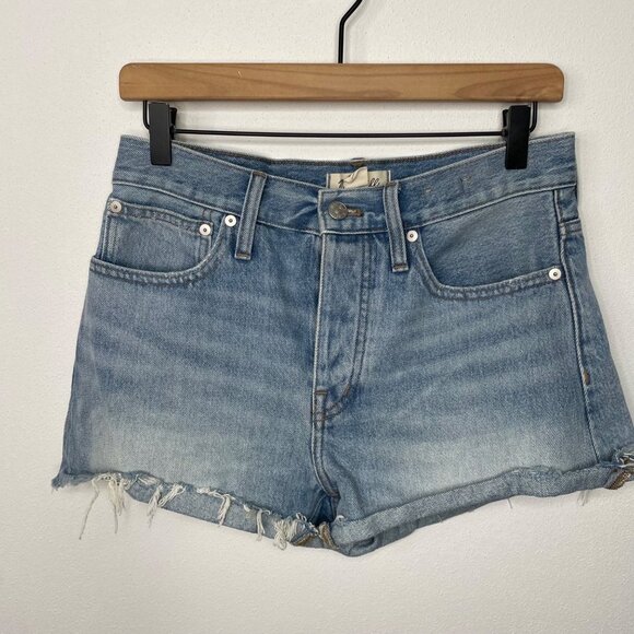 Madewell Jean Shorts Size 25 Button Fly Denim Cut Off Relaxed‎ - Picture 1 of 7